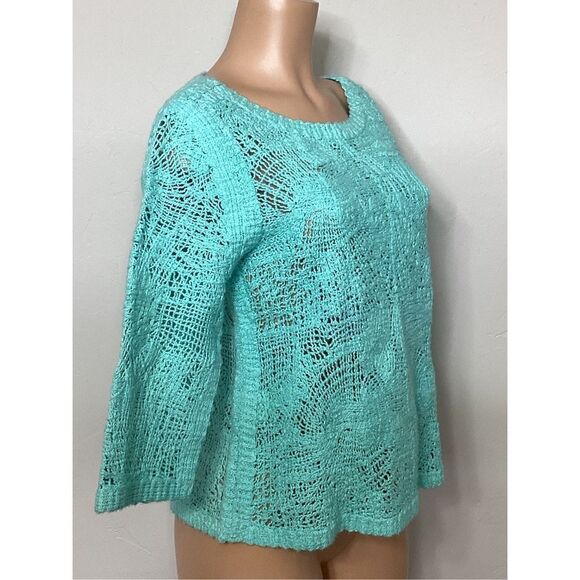 New. Soft Surroundings sea foam green loose knit top. Retails $129 - Picture 3 of 6